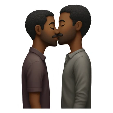 2 men kissing   sticker