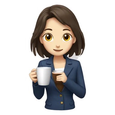 hsr himeko drinking coffee sticker