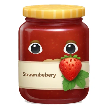 Strawberry Jam In A Jar made from a bear sticker