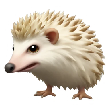 a chicken-eating hedgehog sticker