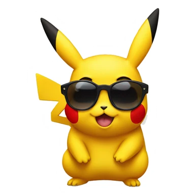 Pikachu with sun glasses sticker