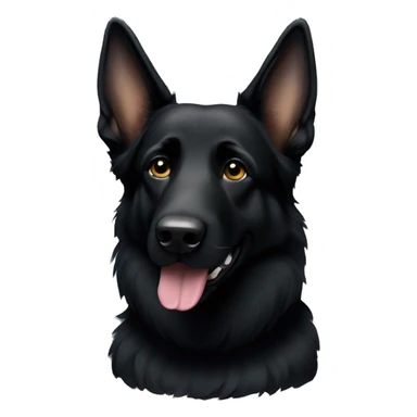 all black german shepherd sticker