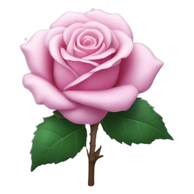 Pink rose with snow on top sticker