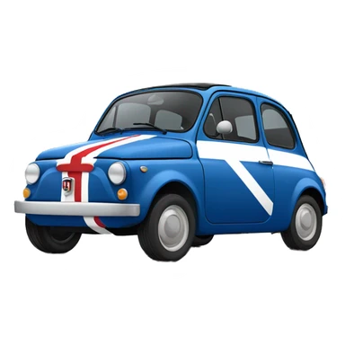 fiat 500 scottish flag sticker