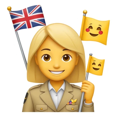 system admin emoji with flag theme sticker