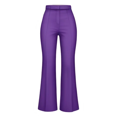 Realistic isolated pair of high waist long wide leg dressy casual pants in purple sticker