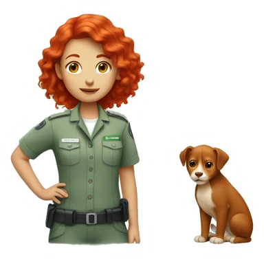 girl with red hair who is a zookeeper  sticker