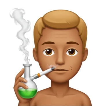 Smoking a bong sticker