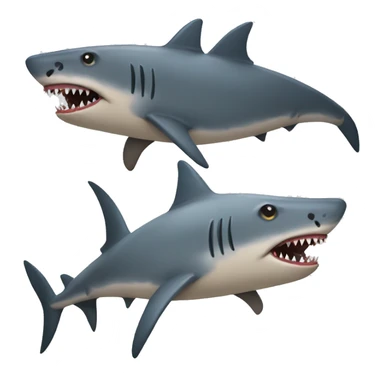 shark and hyena hybrid sticker