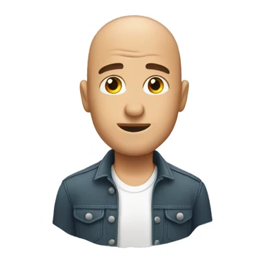 a man shaving his head sticker