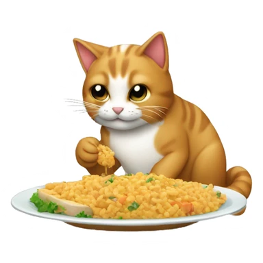 Gato comiendo atum sticker