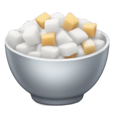 a bowl of fine sugar sticker