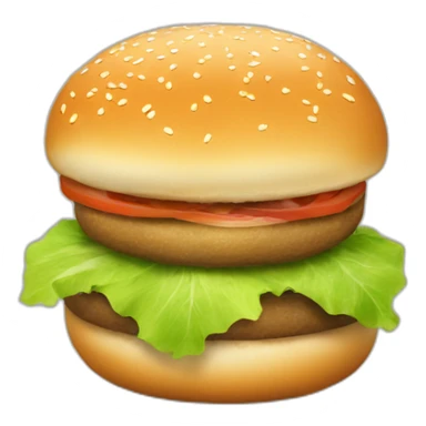 a burger bun with lettuce instead of buns sticker