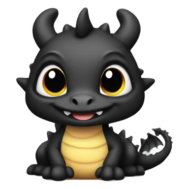 cute dragon in black sticker