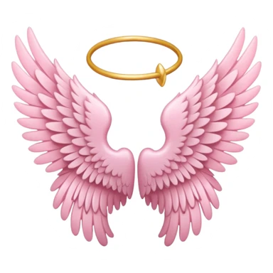 pink angel wings cute sticker