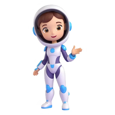 character inspired by the person in the reference image, futuristic 2025 theme, friendly expression sticker