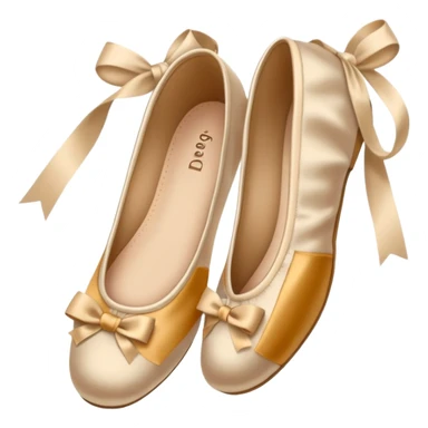 Beige silk ballerina shoes sticker