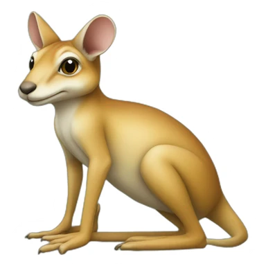 Kangourou avec sur son dos une grenouille sticker