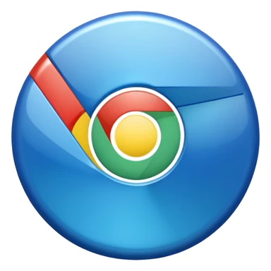 blue google chrome icon sticker