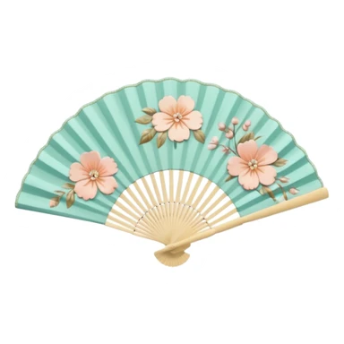 aesthetic hand fan sticker