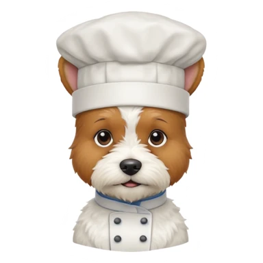 chef terrier dog sticker