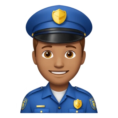 Polizist Emoji mann braune haare sticker