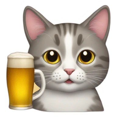 cat-with-beer sticker