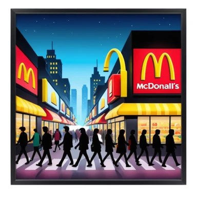 Mcdonalds street sticker