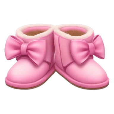 Pink Ugg slippers bows  sticker