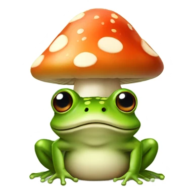 frog with mushroom on head sticker
