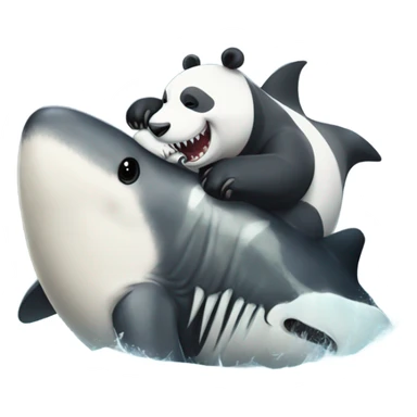 Megaladon kissing panda sticker