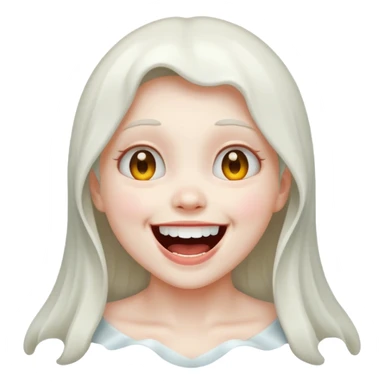 girl ghost laughing menacingly sticker