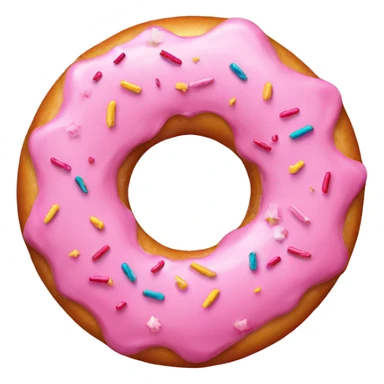 Pink donut with sprinkles sticker