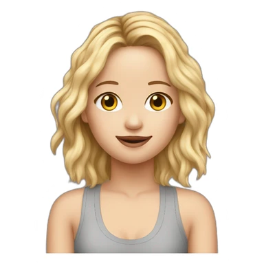 jennifer lawrence wearing tank top sticker