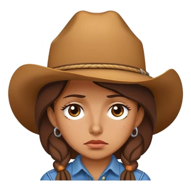 Sad cowgirl sticker