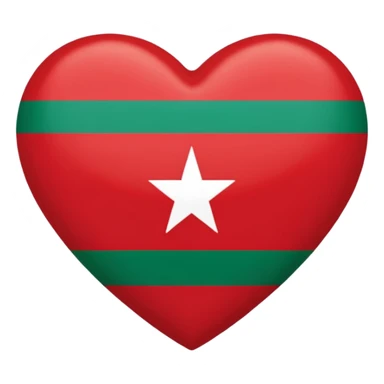 Herz mit marokkanischer Flagge sticker