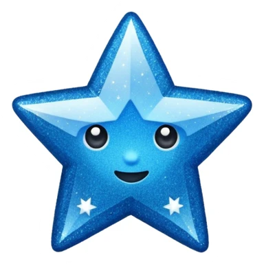 icon instagram em forma de estrela glitter blue sticker