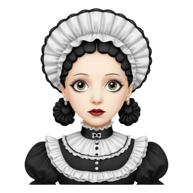 Lene Lovich in white like victorian maid sticker