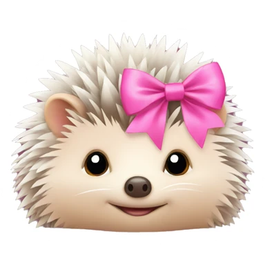Hedgehog with pink bow  sticker