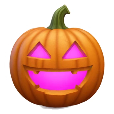 Carved pumpkin pink sticker