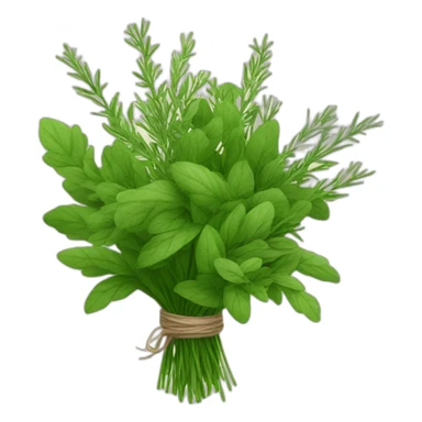 bouquet of green herbs sticker