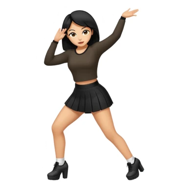 Tan woman with black hair twerking sticker
