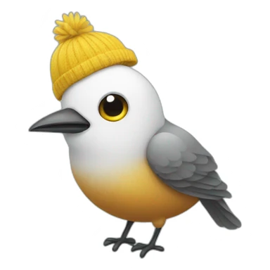 Bird with sock on head sticker