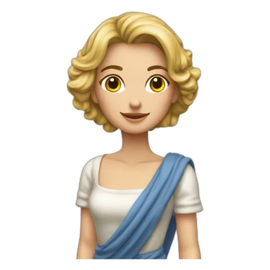 fille qui diznr le drapzau sz l italie sticker