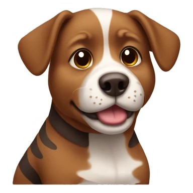 Fat brown stripe dog sitting  sticker
