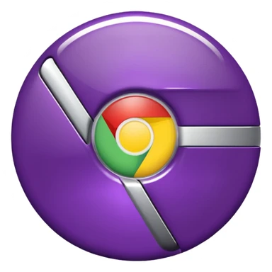 dark purple google chrome logo sticker