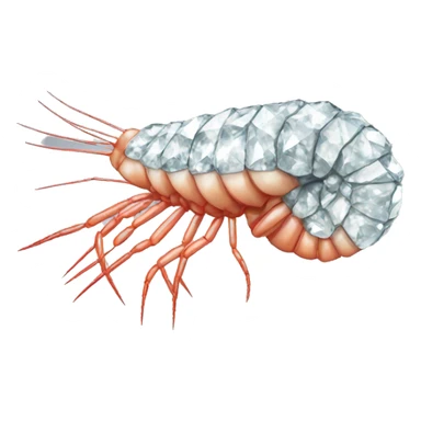 Shrimp made from diamonds sticker