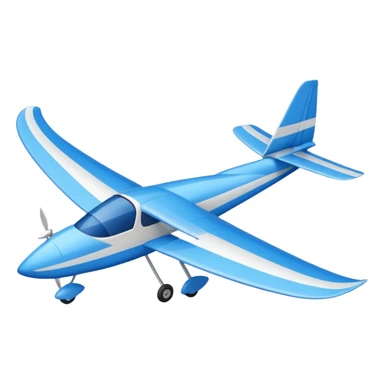 Classic sailplane with blue skies in the background sticker