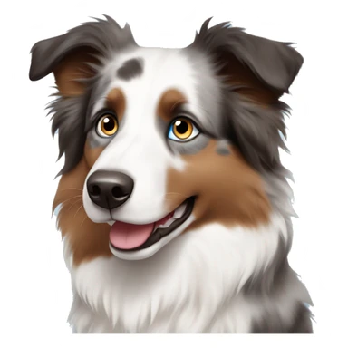 Australian shepherd with blue eyes  sticker