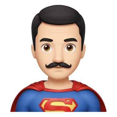 Superhero short hair & mustache  sticker